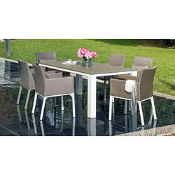 Proloisirs Table de jardin Florence 180 cm taupe.