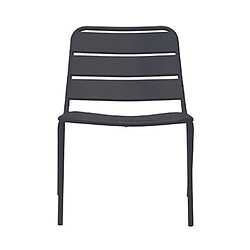 Avis Mes Lot de 4 fauteuils lounge de jardin en métal gris - BACA