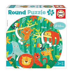 Educa Borras EDUCA - Puzzle - Puzzle rond la jungle 28 pcs 