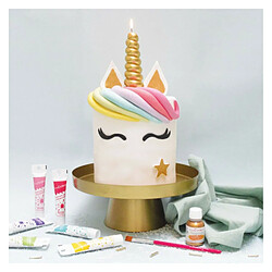 Scrapcooking Grande bougie - Corne de licorne 17,5 x 3,8 cm