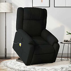 Maison Chic Fauteuil Relax pour salon, Fauteuil inclinable de massage électrique Noir Tissu -GKD28998