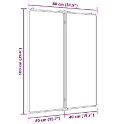 vidaXL Tableau blanc magnétique pliable 80x100x1,7 cm aluminium pas cher