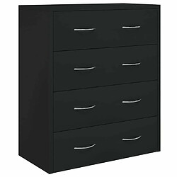 Avis Maison Chic Buffet commode,console avec 4 tiroirs pour rangement 60x30,5x71 cm Noir -MN95355