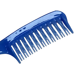 Avis Peigne Démêlant à Dents Incurvées Brosse Démêlante Pour Cheveux Bouclés Humides Bleu