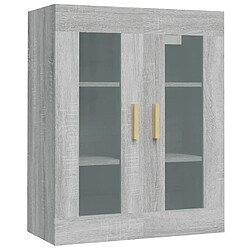 Maison Chic Armoire murale suspendue,Meuble de Rangement pour salon,cuisine Sonoma gris 69,5x34x90 cm -MN43630