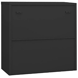 vidaXL Armoire de bureau et jardinière Anthracite 90x40x113 cm Acier pas cher