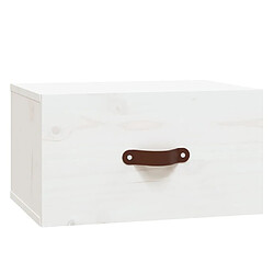 Maison Chic Table de chevet murale - Table de Nuit Blanc 40x29,5x22 cm