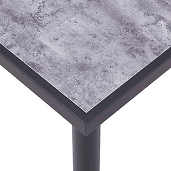 Avis vidaXL Table de salle à manger Noir et gris béton 120x60x75 cm MDF