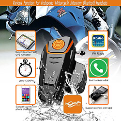 Moto Intercom Headse Casque Communication Interphone pour l'équitation et ski