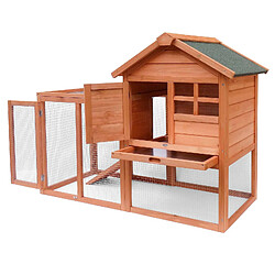 Helloshop26 Cabane clapier à lapins rongeurs poulailler lapinière ou autres petits animaux en bois 870 x 465 x 1600 mm 16_0002236