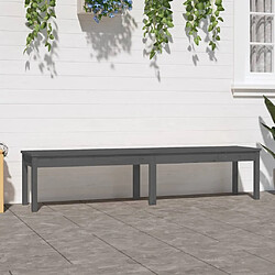 Maison Chic Banc de jardin à 2 places | Banquette de jardin | Chaise Relax gris 203,5x44x45cm bois massif de pin -MN93065