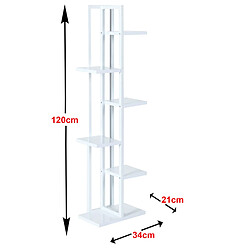 Avis Helloshop26 Support de plantes tohmajärvi à 5 niveaux 120 x 34 x 21 cm blanc 03_0007696