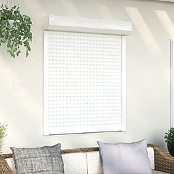 vidaXL Volet roulant aluminium 100x130 cm blanc