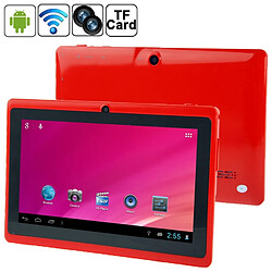 Wewoo Tablette Tactile rouge 7 pouces Tactile, 512 Mo + 8 Go, Android 4.0 360 degrés de rotation du menu, Allwinner A33 Quad Core, 1,5 GHz