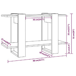 vidaXL Bibliothèque/Séparateur de pièce Noir 80x30x51 cm pas cher