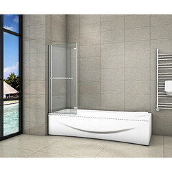 Pare-baignoire 100x140cm pivotant 180°en 6mm