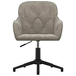 Avis Maison Chic Chaise Gaming | Chaise pivotante de bureau Ergonomique Fauteuil Gris clair Velours -GKD13726