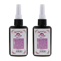 2x Résine UV Transparente Type Dur Colle époxy Pour Résine Coulée Fabrication De Bijoux 50g