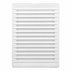 Grille de ventilation EDM 87733 Blanc 13,7 x 20,7 cm Moustiquaire