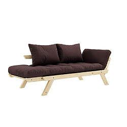 Avis Inside 75 Banquette méridienne futon BEBOP pin naturel coloris marron couchage 75*200 cm.