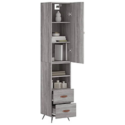 Avis Maison Chic Buffet,Meuble de Rangement,commode pour salon,Cuisine Sonoma gris 34,5x34x180 cm Bois d'ingénierie -MN75991