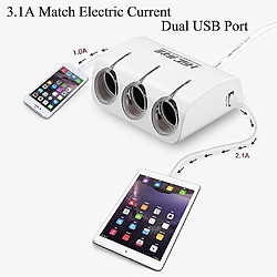 Universal 120W Car 2 USB Charger Cigarette Adaptateur d'alimentation plus légère YC-401A NOUVEAU 