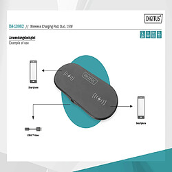 DIGITUS Tapis chargeur sans fil Duo 15W