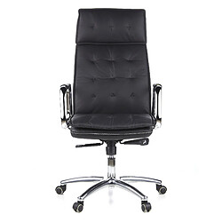 Siège de bureau / Fauteuil de direction VILLA 20, cuir Nappa noir hjh OFFICE