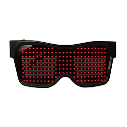 Bluetooth LED Eye Glasses APP Control Pour Raves Fun Flashing Display Texte Rouge