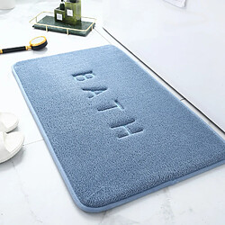 LUUCOZK Tapis de bain antidérapants absorbants à séchage rapide pour salle de bain - Bleu-50x120cm