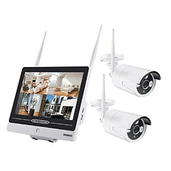 Fpe KIT DE SURVEILLANCE SANS FIL 2,4GHz 2 CAMERAS COULEURS + ECRAN 12'' FULL HD 1080P USB HDMI IP66