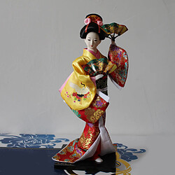 Avis 12 pouces Vintage Kimono Japonais Geisha Poupée Figure Jaune Vêtements Décor À La Maison