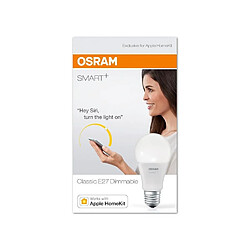 OSRAM Smart+ Ampoule LED Connectée - E27 Standard - Dimmable Blanc Chaud 9W (60W) - Compatible Bluetooth Apple HomeKit