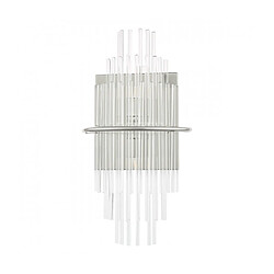 Luminaire Center Applique design Lukas Chrome poli,verre 2 ampoules 48cm