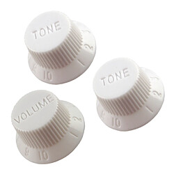 Guitare Et 1 Volume Boutons De Commande 2tone Boutons Pour St Carrés Guitare électrique Blanche