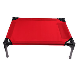 Lit surélevé pour usage extérieur Lit surélevé confortable et portable pour animaux de compagnie surélevé pour animal de compagnie, chat, chien, rouge