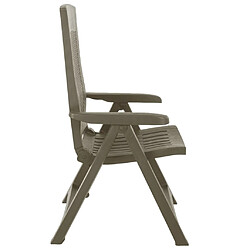 Avis vidaXL Chaises inclinables de jardin lot de 2 Plastique Moka