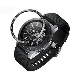 Wewoo Boîtier de montre Cadre de protection en acier cadran pour Galaxy 42mm noir blanc 