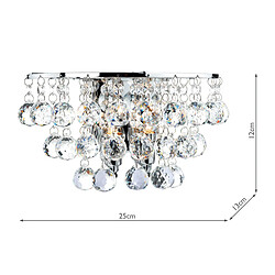 Acheter Luminaire Center Applique murale Pluto cristal et chrome poli 2 ampoules