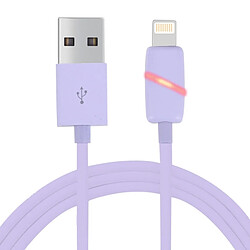 Wewoo Câble Violet pour iPhone X / 8 & 8 Plus / 7 & 7 Plus / 6 & 6s & 6 Plus & 6s Plus / iPad 1M Circular Bobbin Gift Box Style Lightning à de synchronisation de données USB avec voyant LED, 