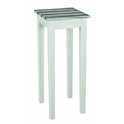 Pegane Console en MDF Coloris Blanc-maritimo-pin, Dim : L30x P30 x H76 cm