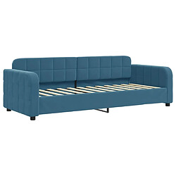 Acheter Maison Chic Lit d'appoint avec gigogne et tiroirs | Lit de jour | Lit de repos bleu 80x200 cm velours -GKD86488