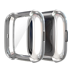 Wewoo Boîtier de montre Housse en TPU à couverture totale pour Fitbit Versa 2 Argent 