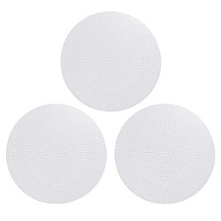 3 Pièces En Plastique Rond Maille Toile 28.5cm bricolage décoration de la maison