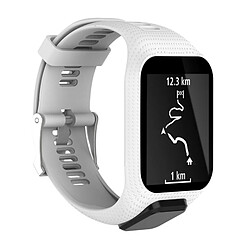 Wewoo Bracelet pour montre connectée Dragonne Sport en silicone la série Tomtom Runner 2/3 Blanc