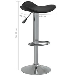 vidaXL Tabouret de bar Noir Acier chromé et cuir artificiel pas cher