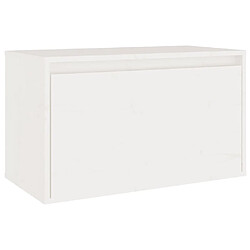 vidaXL Armoire murale Blanc 60x30x35 cm Bois de pin massif