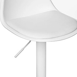 Acheter Pegane Lot de 2 chaises de bar en polypropylène coloris blanc - Diamètre 45 x Hauteur 103 cm