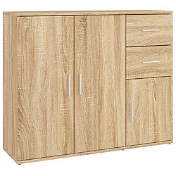 vidaXL Buffet Chêne sonoma 91x29,5x75 cm Bois d'ingénierie