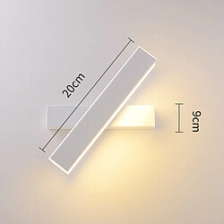 Avis Universal Lampe de chevet à LED, 85-265 (V) LED 7W simple chambre à coucher couloir applique de chevet pivotant applique, blanc